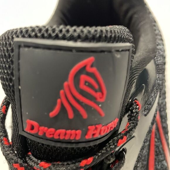 Dream Horse Men’s Steel Toe Shoes Sneakers Lace‎ Up Sz 6.5 Black Red #21032 - Picture 10 of 11